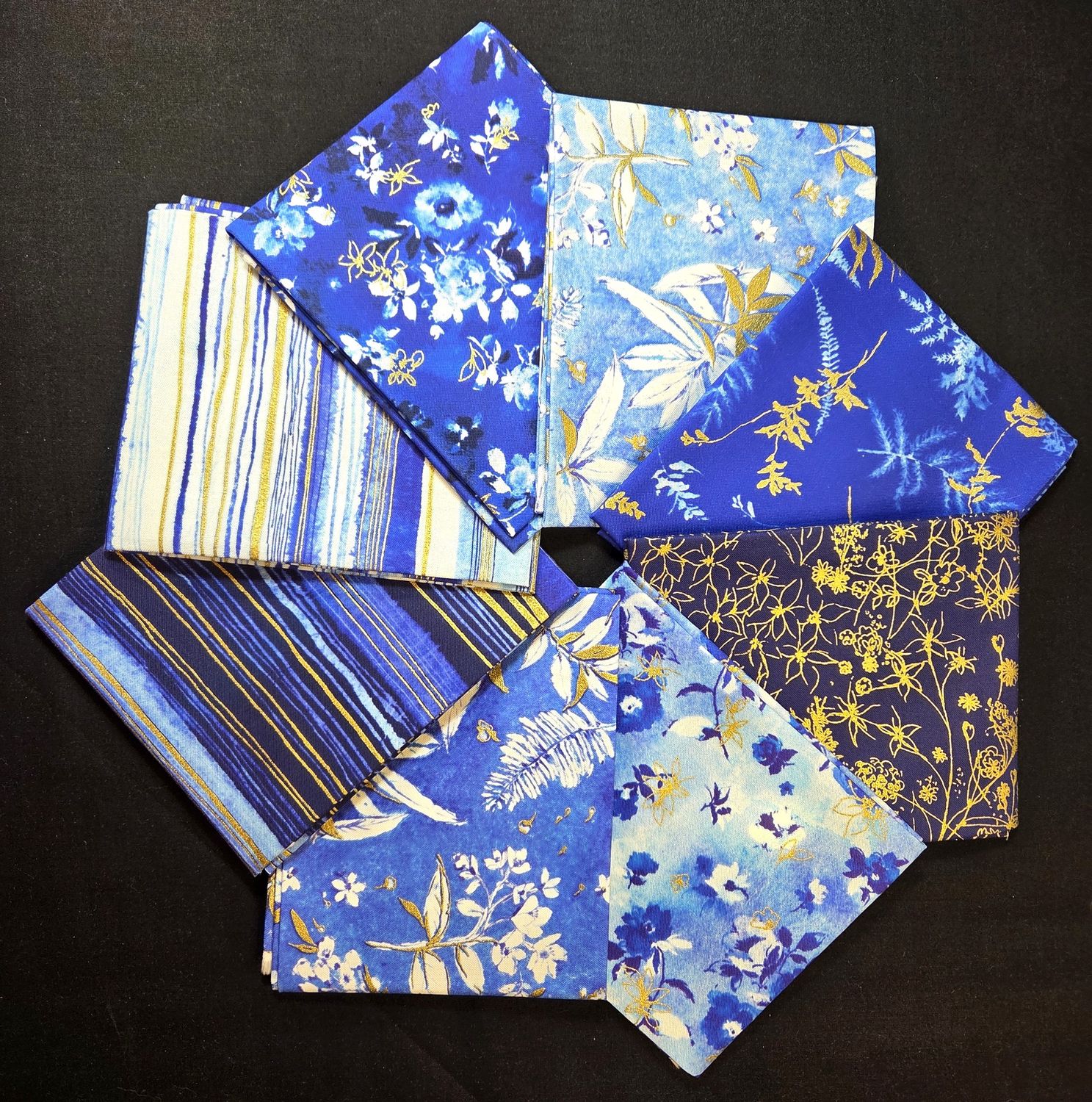 2yd Fat Quarter Bundle - Cobalt Bliss