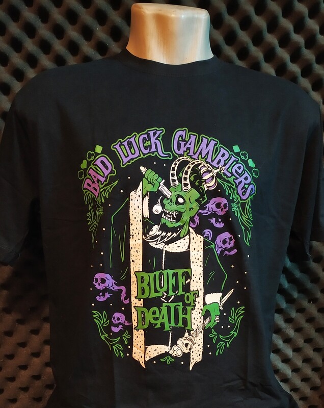 Camiseta BLUFF OF DEATH ou CASINO MALDITO  (masc. ou fem)