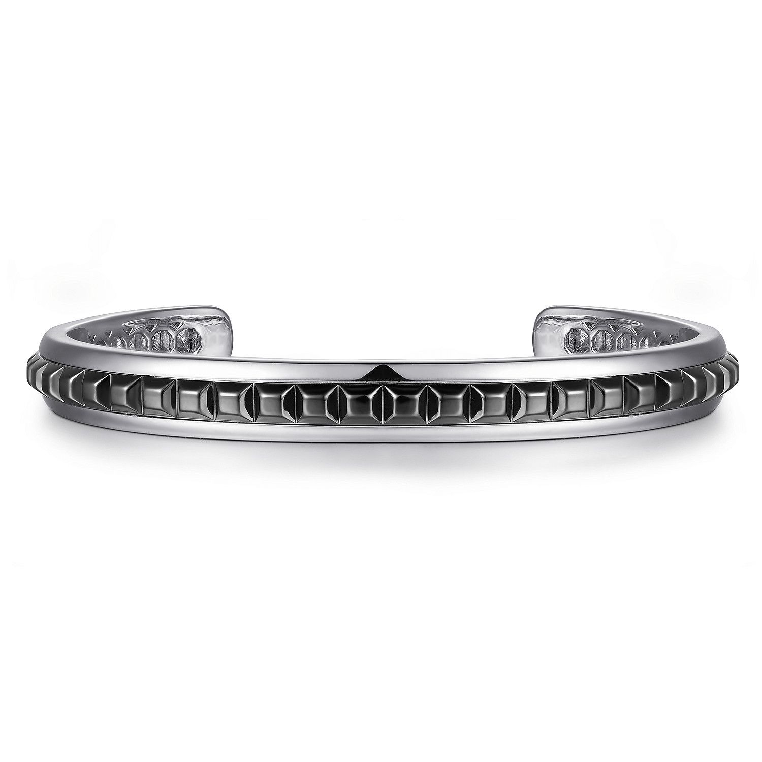 Open Mens Cuff with Black Grommets