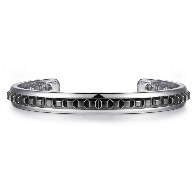 Open Mens Cuff with Black Grommets
