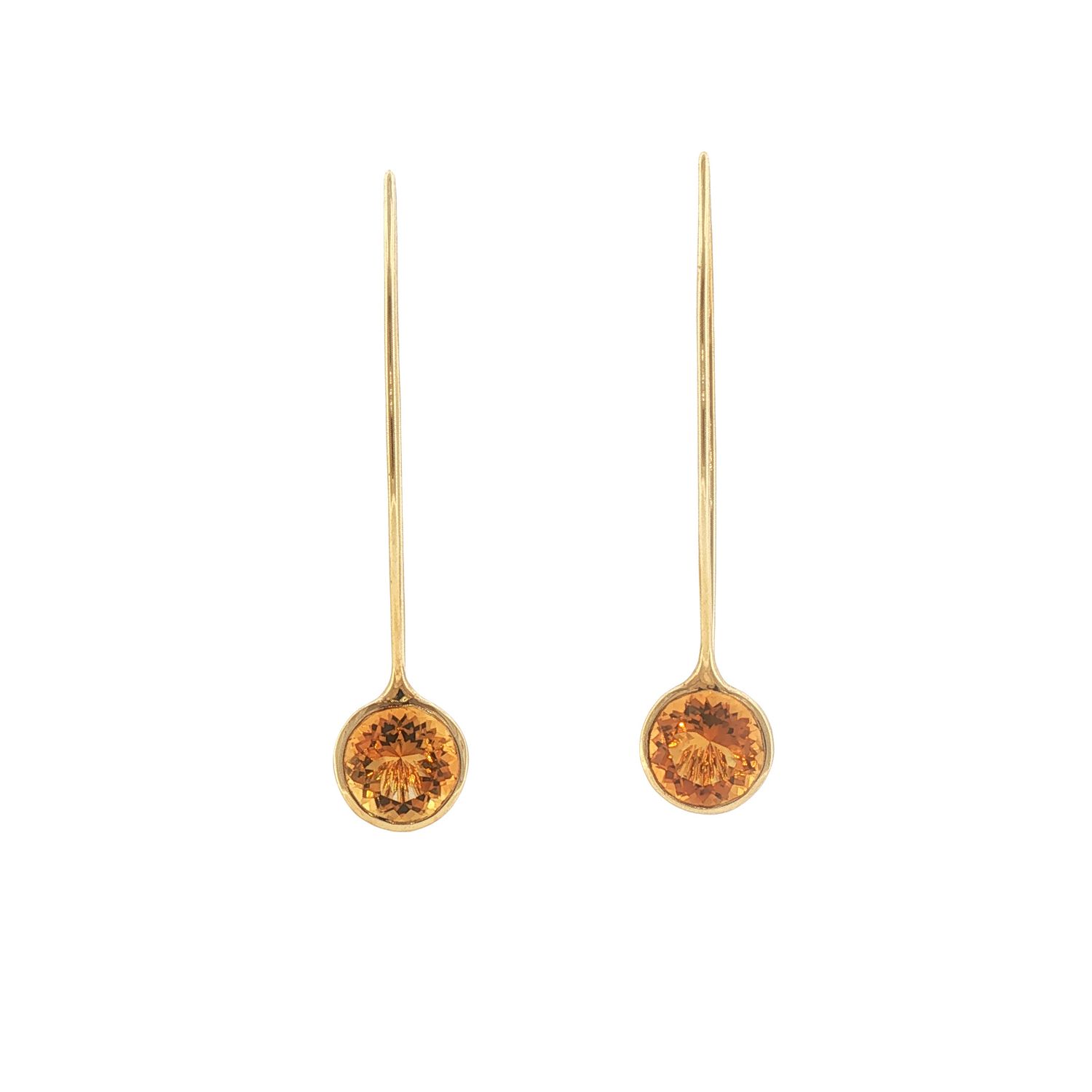 14KY Comet Citrine Earrings
