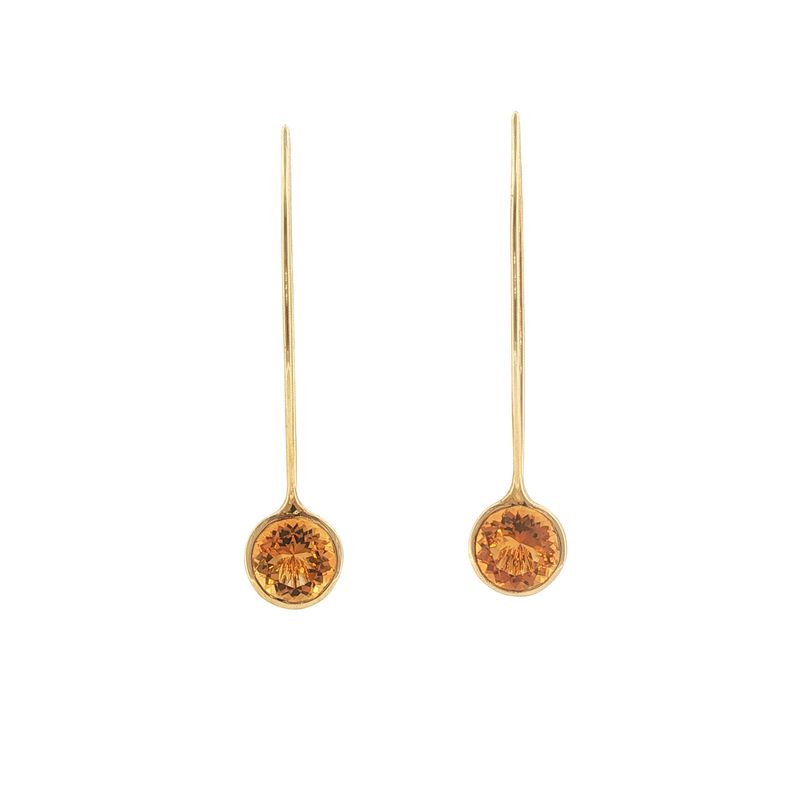 14KY Comet Citrine Earrings