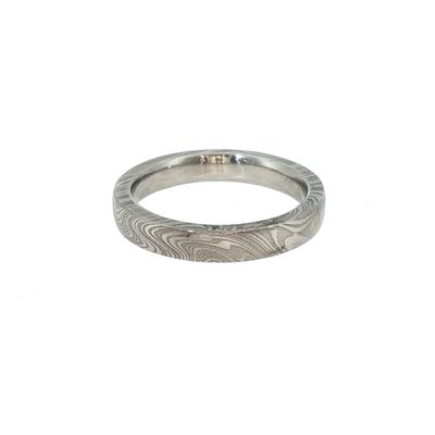 ND-Kona STST Naked Damascus 3mm Size 6.5 Slightly Rounded Kona Polished Finish