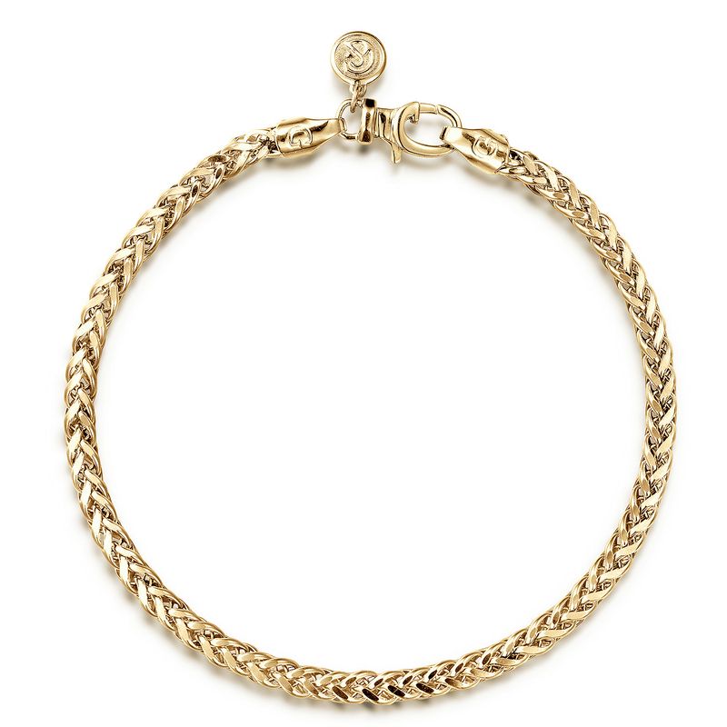 Classic Wheat Chain Bracelet 14KY/8"