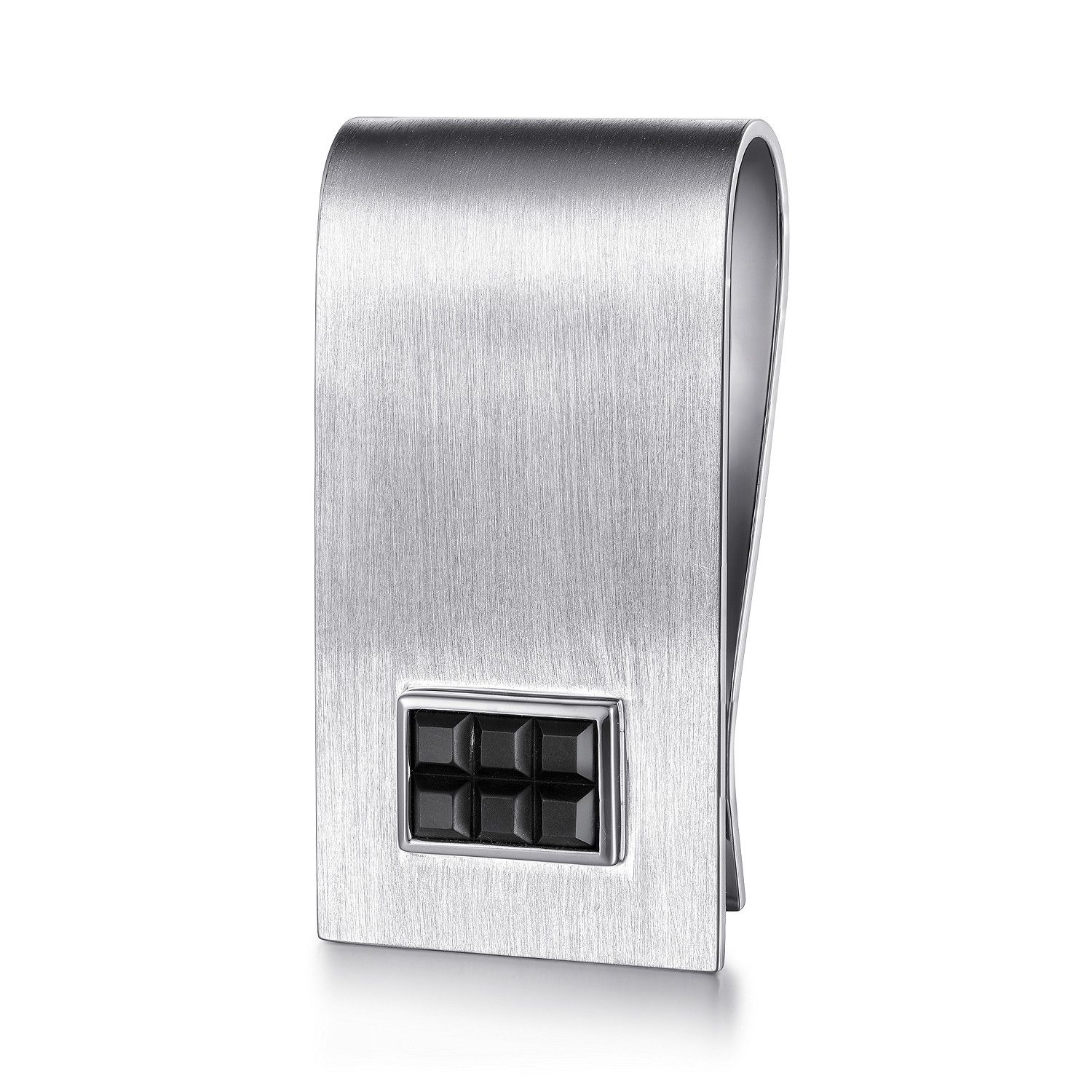 SS Money Clip with Titanium Geo Inlay