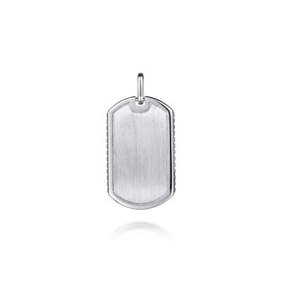 SS Brushed Dog Tag Pendant