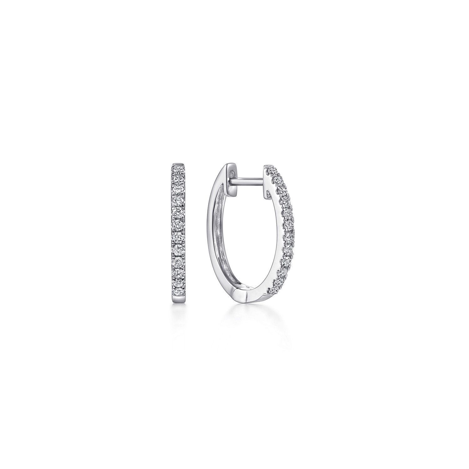 15mm Classic Diamond Huggie Hoops