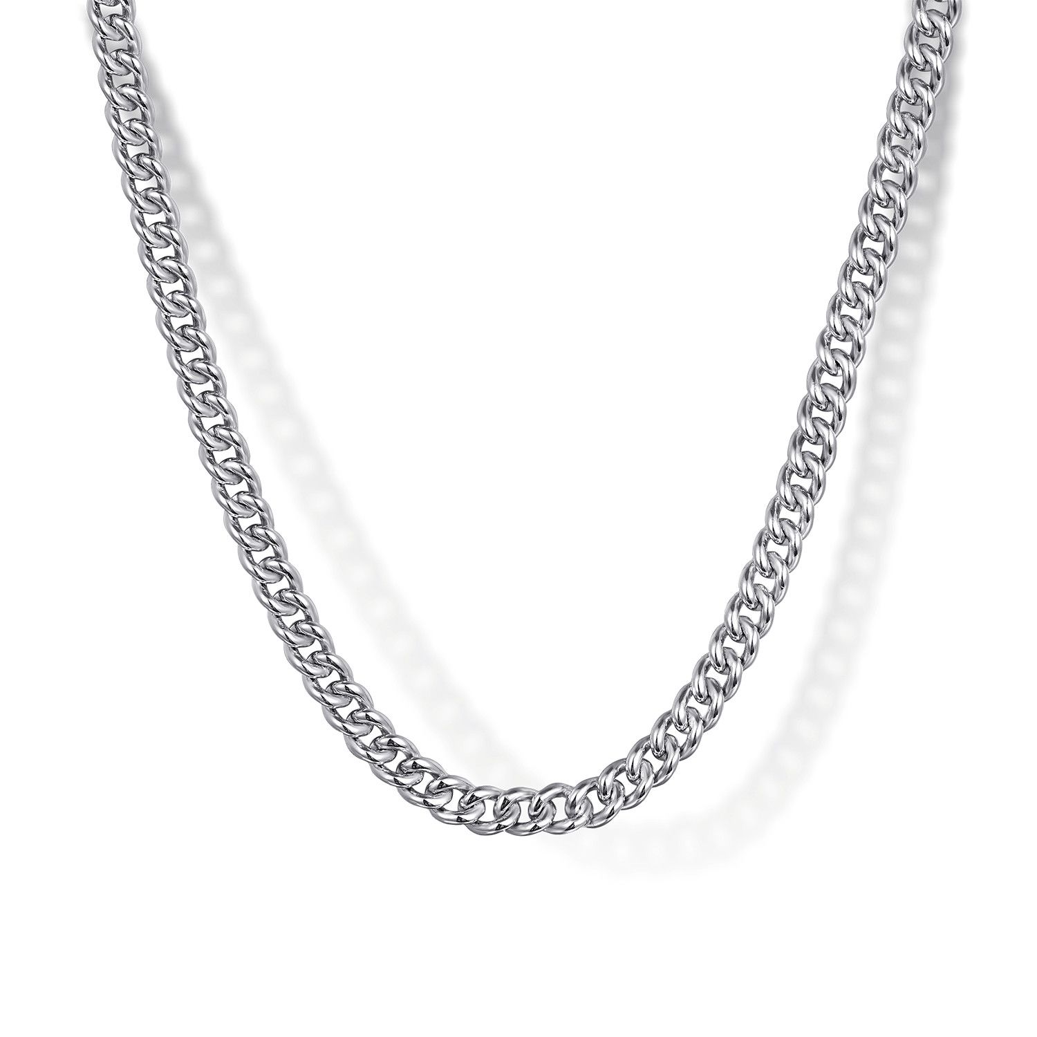 SS 22" 3mm Cuban Link Chain Necklace