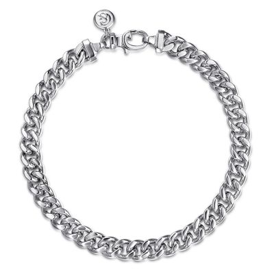 SS 6mm Cuban Chain Bracelet Solid