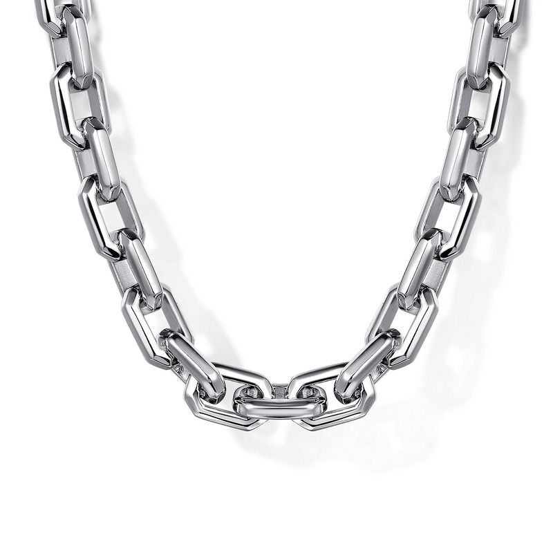 Solid Faceted Men's Link Chain SS 22"