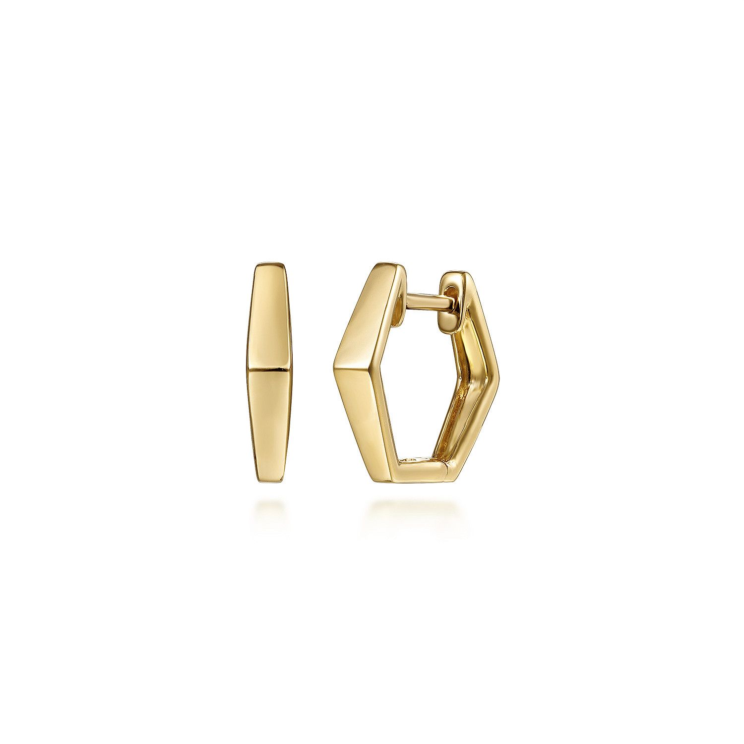 Geometric Huggie Hoop Earrings