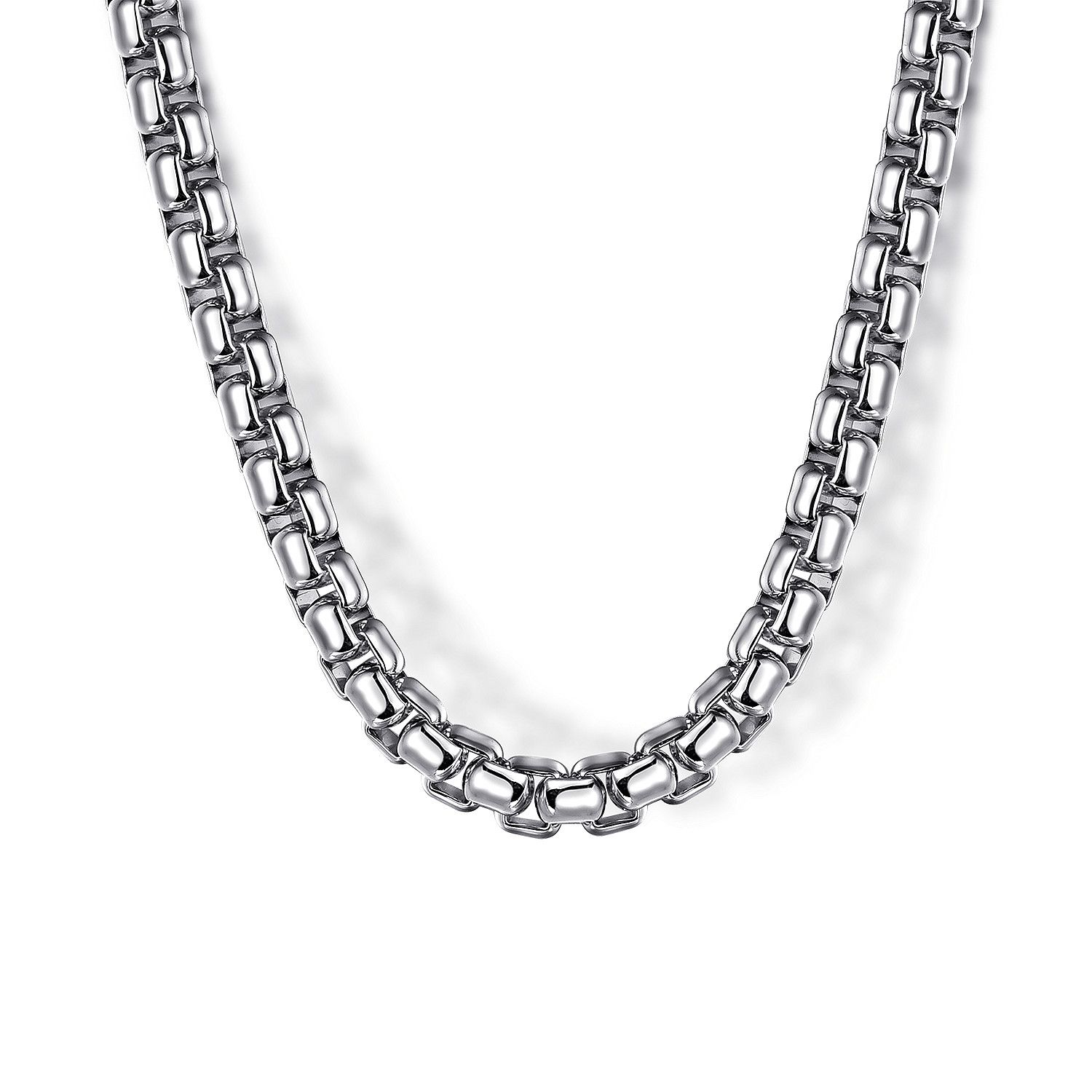 SS 4mm Rounded Box Chain 22"