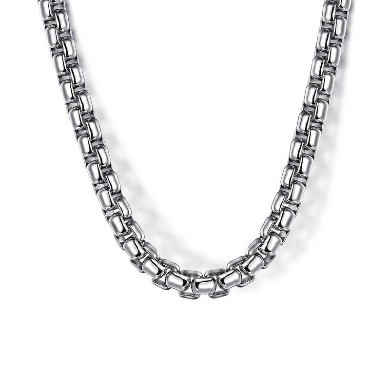 SS 4mm Rounded Box Chain 22"