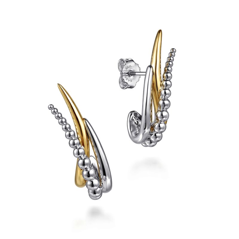 Bujukan Criss Cross J Hoop Earrings