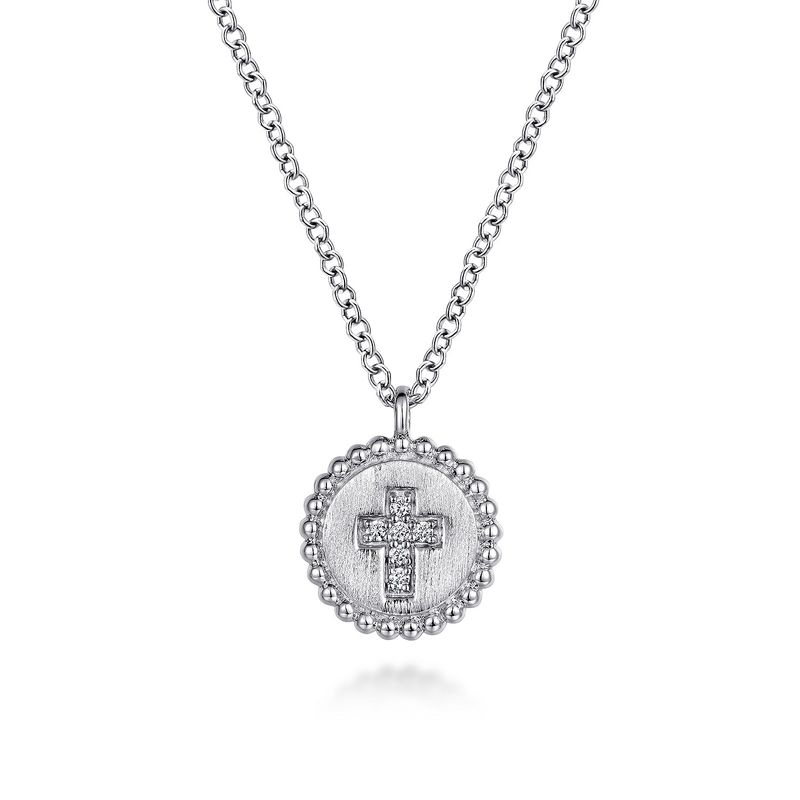 SS .03ct Diamond Bujukan Cross Pendant