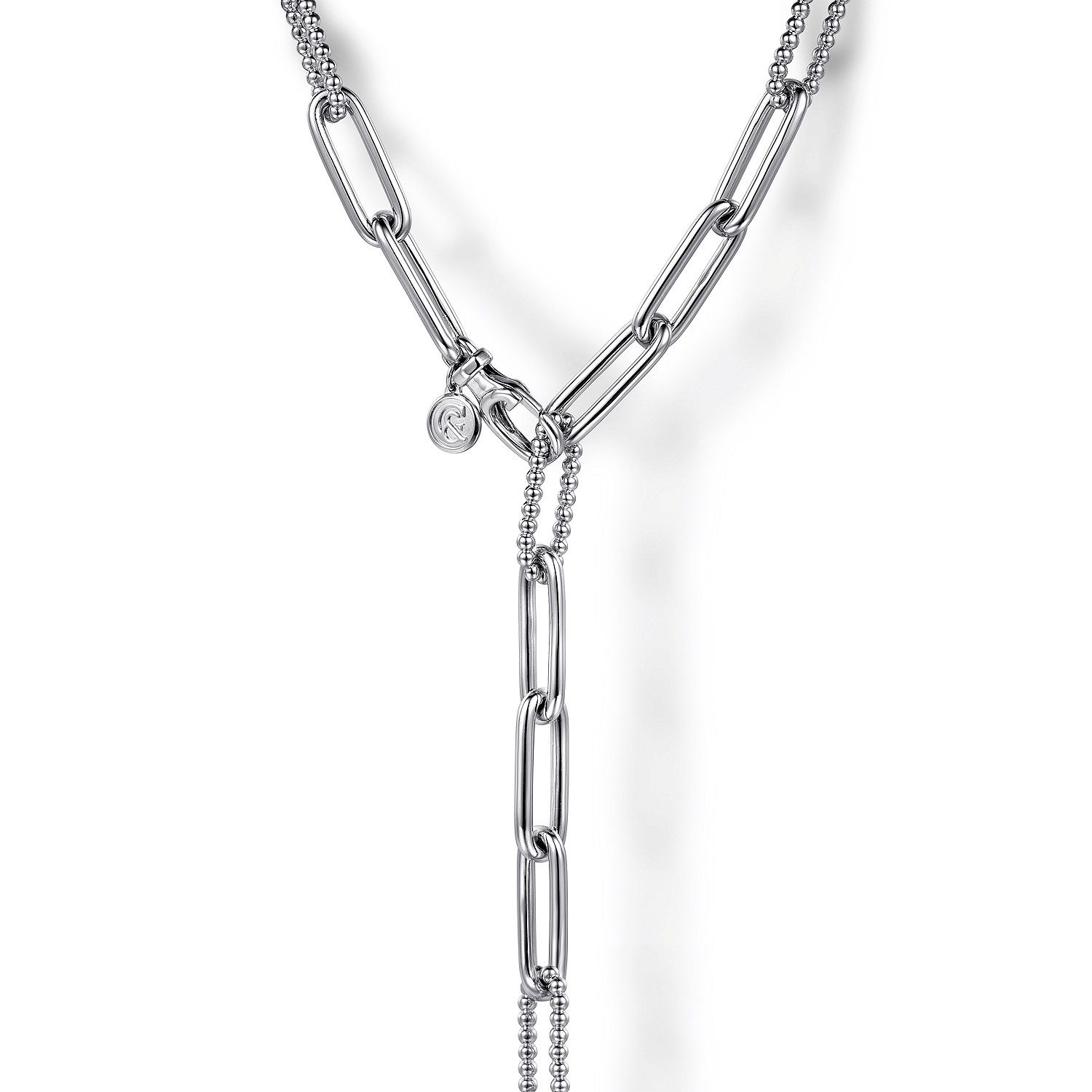 SS 32" Multi-Way Paperclip Bujukan Necklace