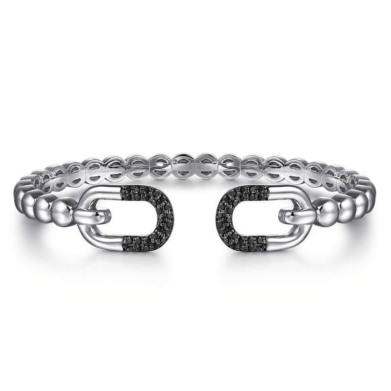 Black Spinel Bangle Bracelet