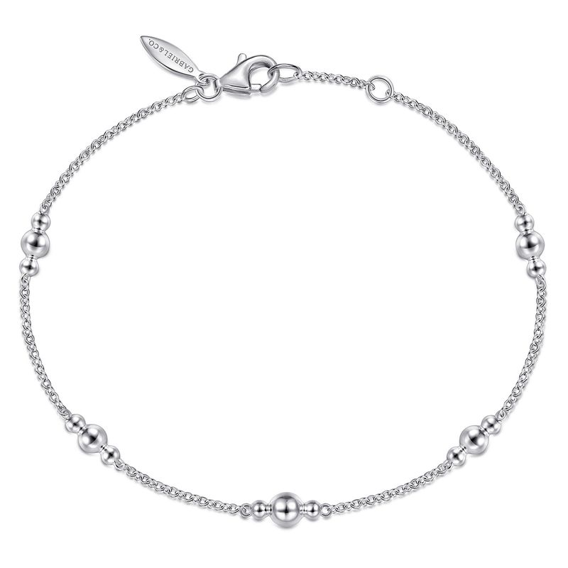 SS Station Bead Bracelet