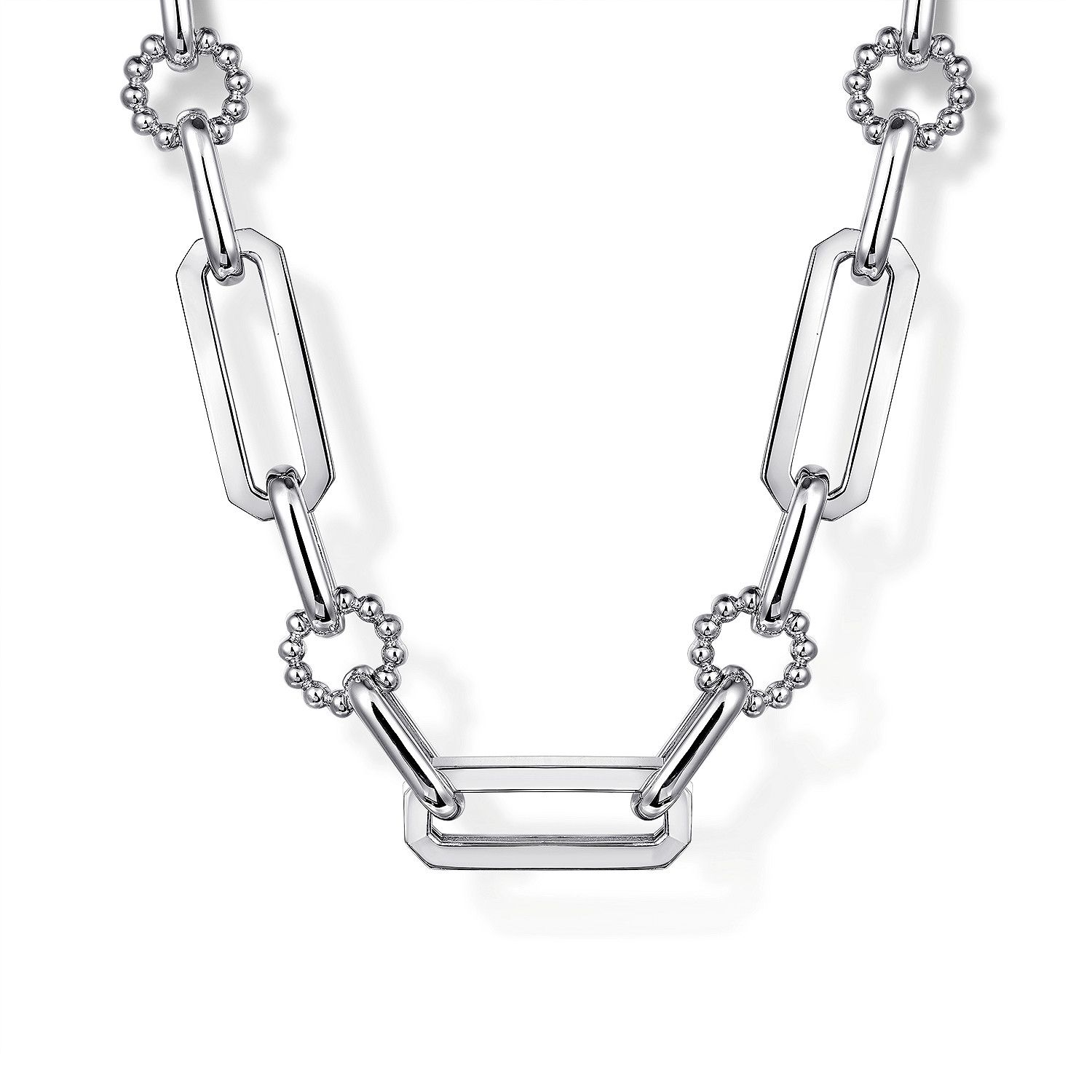 SS 17" Paperclip with Bujukan Connectors Necklace