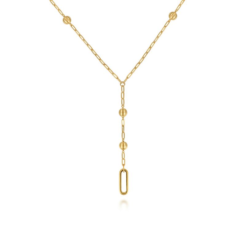 14KY Plain Bujukan Link Y Necklace