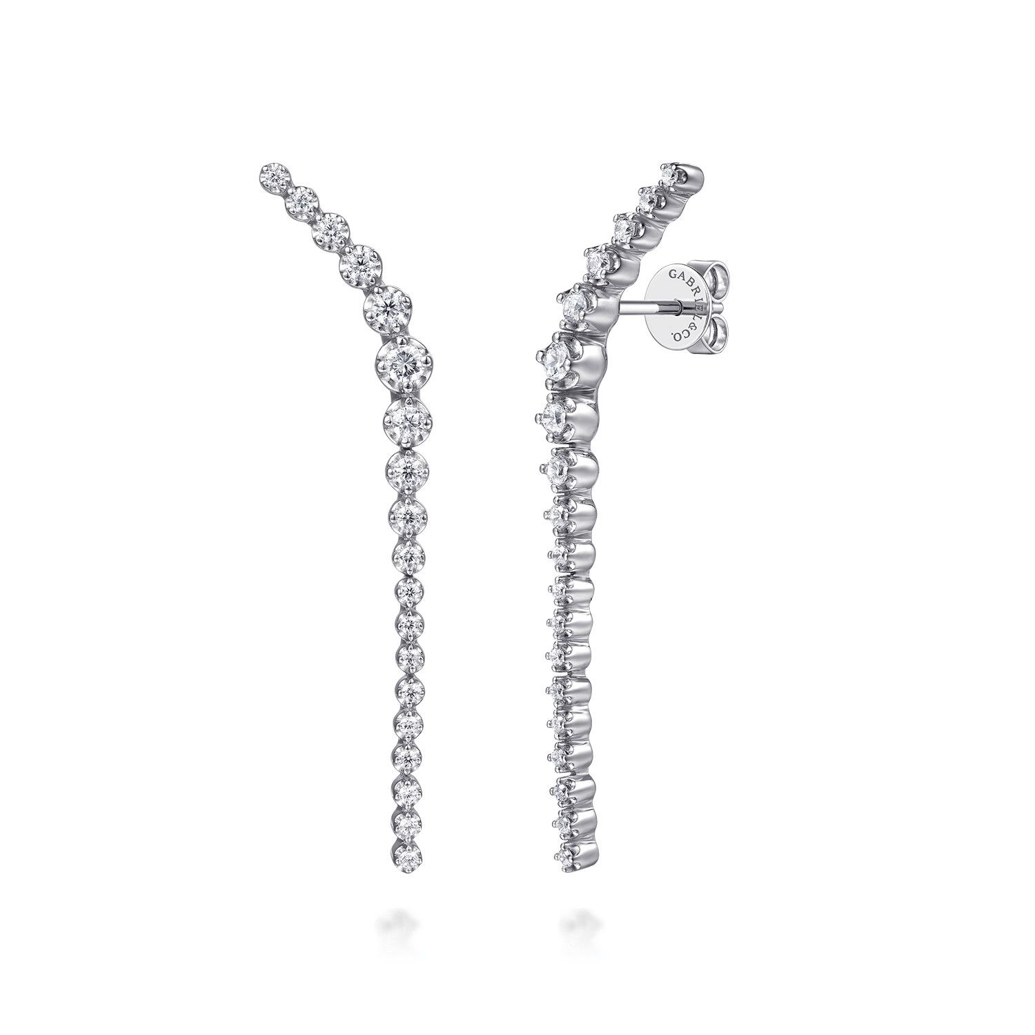 Graduated Ear Climber Drop Earrings