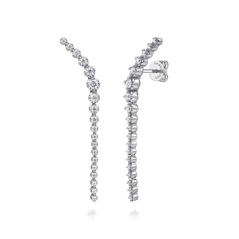 Graduated Ear Climber Drop Earrings