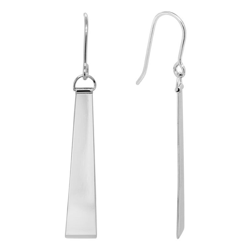 SS Rectangle Dangle Earrings