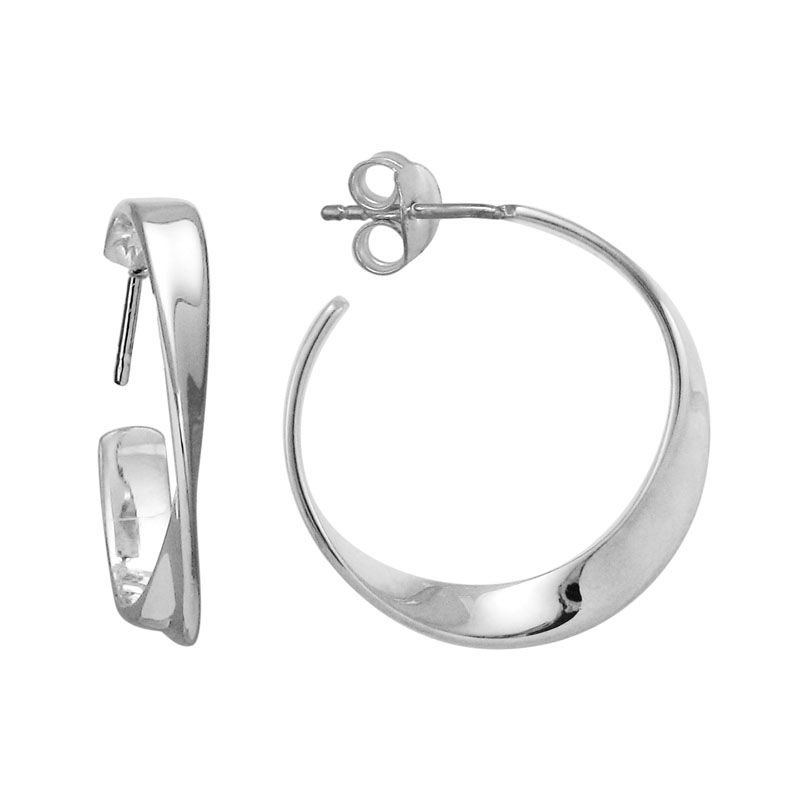 Single Twist Hoop Earrings