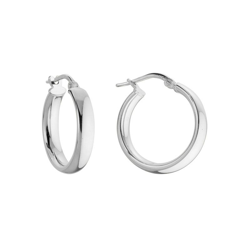 SS 15.5mm Wide Hoop Earrings