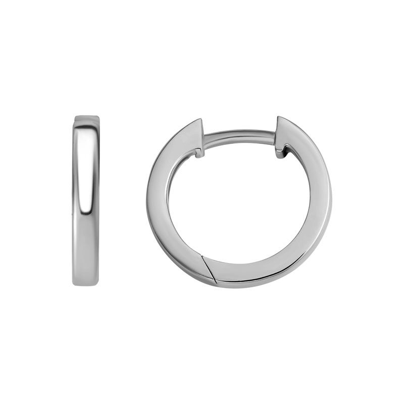 SS Huggie Hinged Hoop Earrings