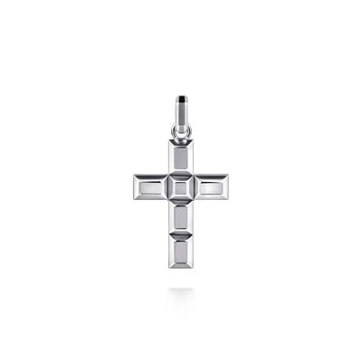 Geometric Cross Pendant SS
