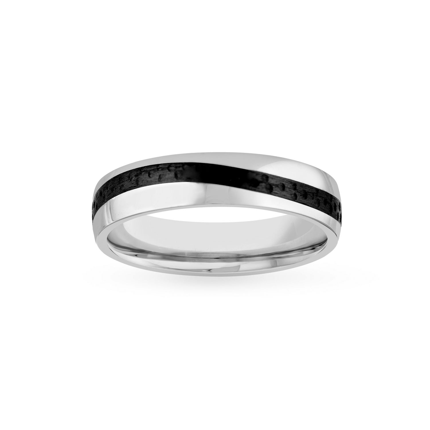 14KW 7mm Black Carbon Wave Honeycomb Domed Band