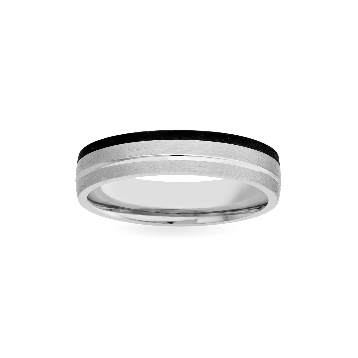 14KW 6mm Off Center Groove and Black Carbon Rail Band