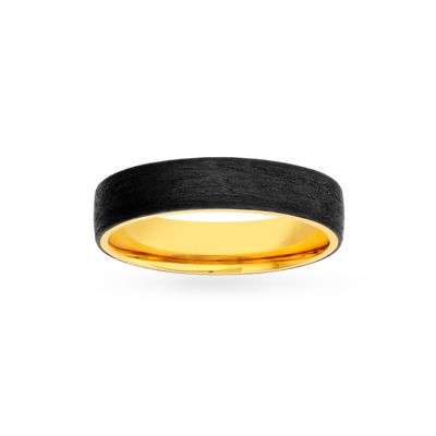 14KY 5mm Carbon Fiber Flat Matte Band