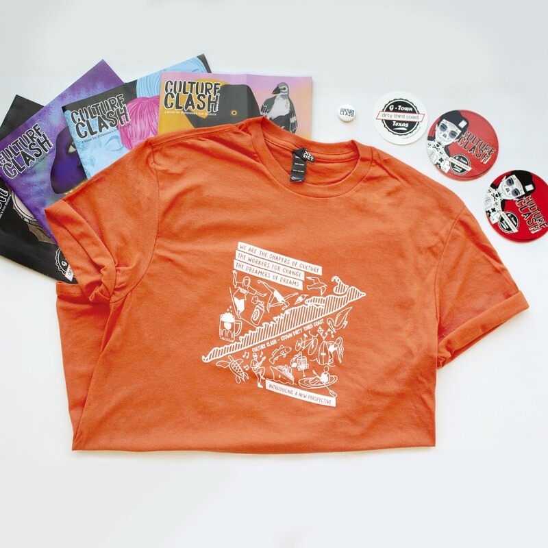 Deep Orange Unisex &quot;New Perspective&quot; T-Shirt