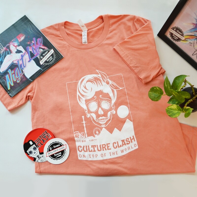 Culture Clash Peach &quot;On top of the World&quot; T-Shirt