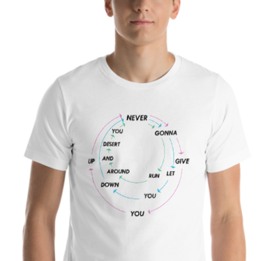 Rick Roll Unisex T-Shirt (White)