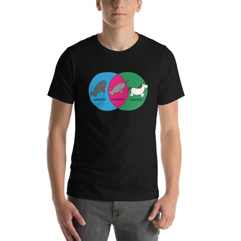 Narwhal Venn Diagram T-Shirt