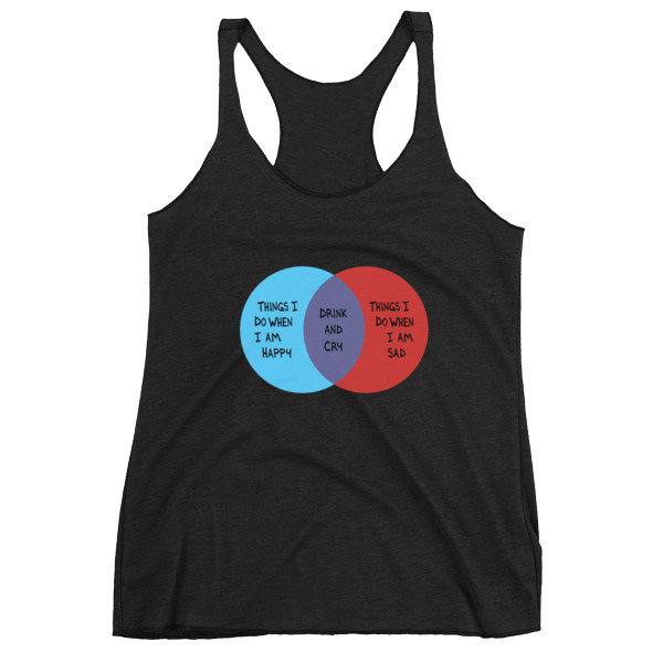 Drink and Cry Women&#39;s Racerback Tank (Black)
