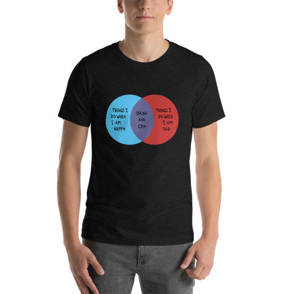 Drink and Cry Unisex T-Shirt (Dark Grey Heather)