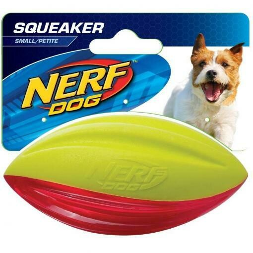 red nerf dog football