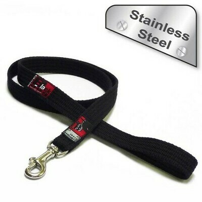 Black Dog Plain Lead 1m Stainless Steel