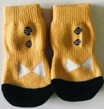 Indoor Dock Socks - Yellow with Bow Tie