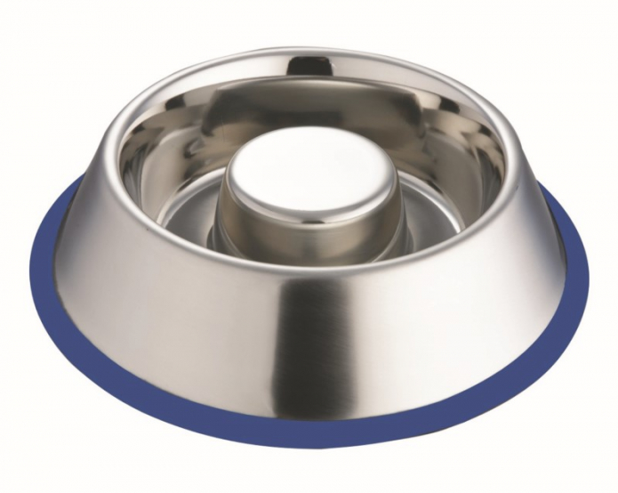 Slow Feed Dog Bowl - Stainless Steel