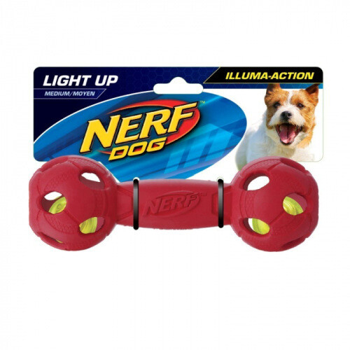 Nerf Dog Light Up LED Barbell Dog Toy Nerf Dog Light Up LED Barbell Dog Toy