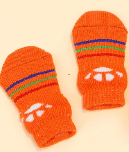 Orange paw print