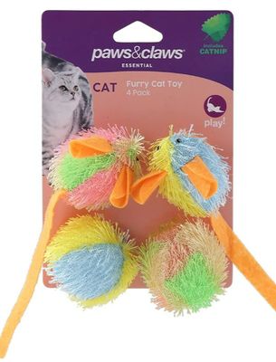 Paws &amp; Claws Cat/Kitten Interactive Plush Toys w/ Catnip