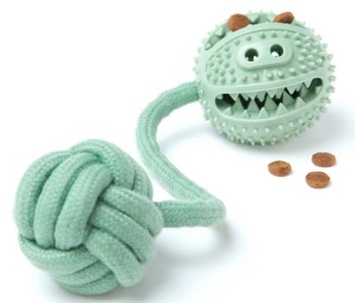 Oscar &amp; Friends Rope Treat Ball Dog Toy