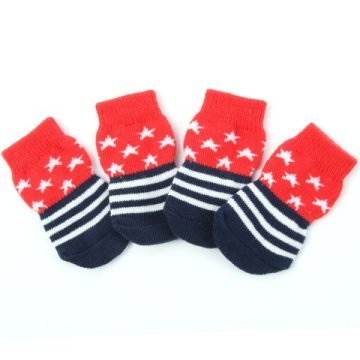 Indoor dog socks - Red Stars