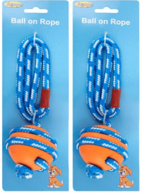 Agape Ball On Rope Dog Toy